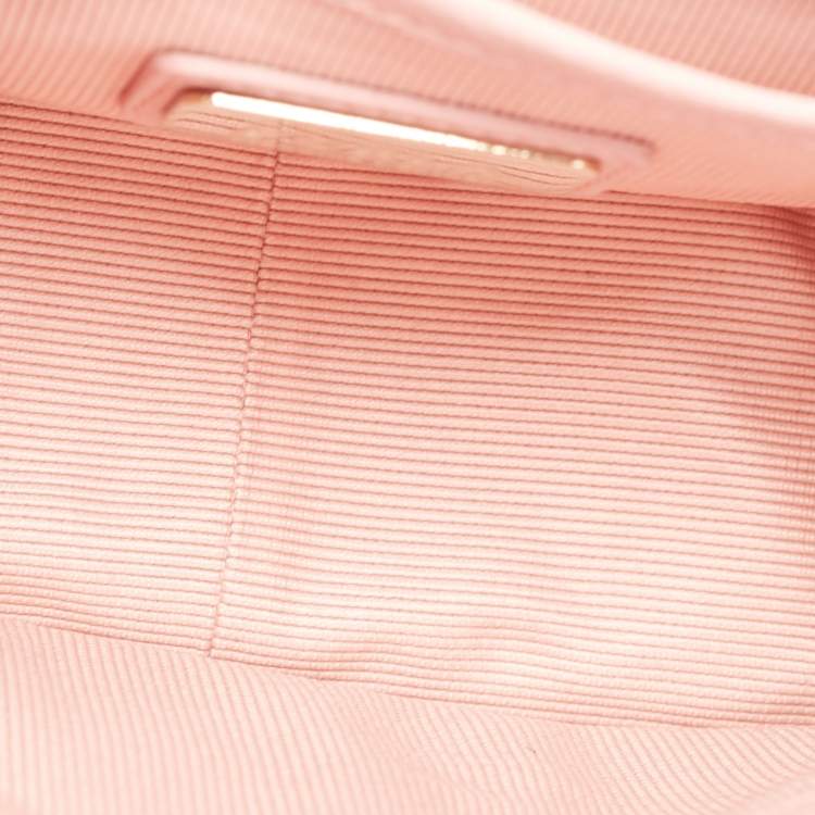 Pre Owned Furla Pink Leather Mini Metropolis Crossbody Bag