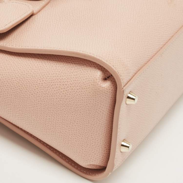 Pre Owned Furla Pink Leather Small Metropolis Tote