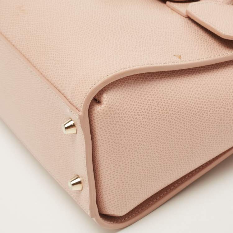 Pre Owned Furla Pink Leather Small Metropolis Tote