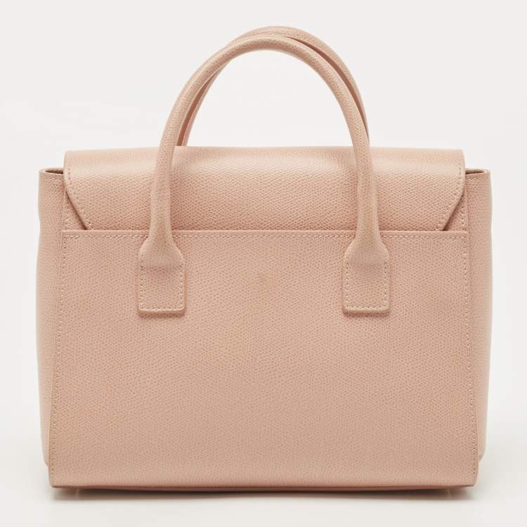 Pre Owned Furla Pink Leather Small Metropolis Tote