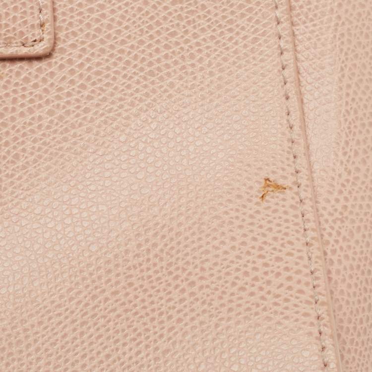 Pre Owned Furla Pink Leather Small Metropolis Tote