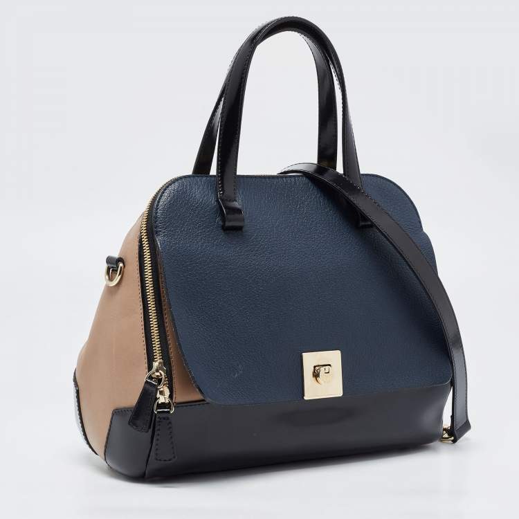 Pre Owned Furla Multicolor Leather Divina Dome Satchel