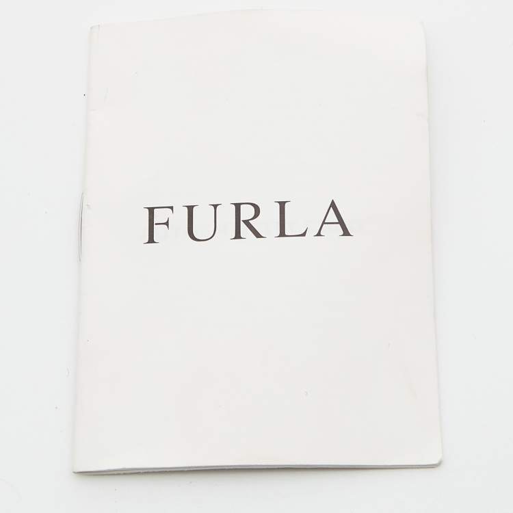 Pre Owned Furla Brown Calfhair and Leather Frame Wristlet Pouch