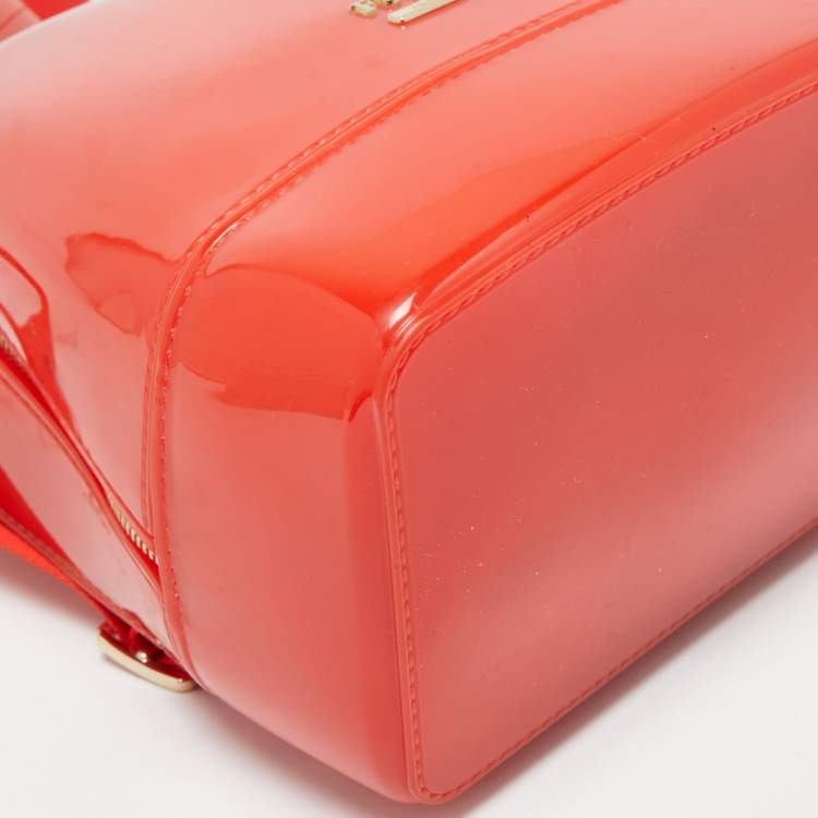 Pre Owned Furla Red Rubber Candy Backpack 