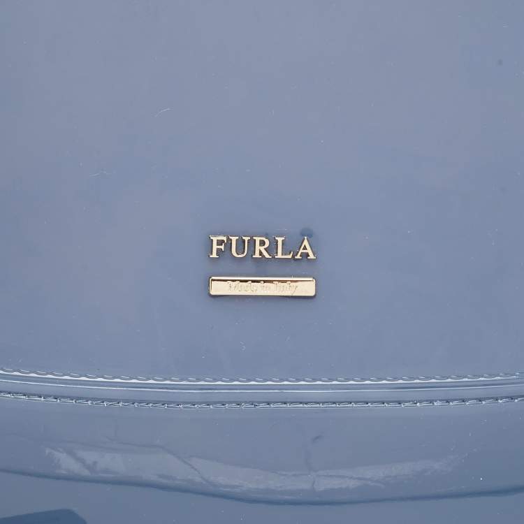 Pre Owned Furla Blue Rubber Candy Backpack