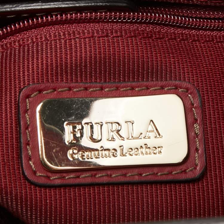 Pre Owned Furla Red Leather Metropolis Tote