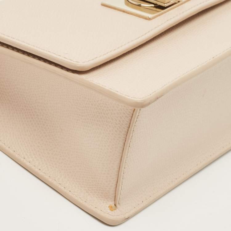 Pre Owned Furla Beige Leather Metropolis Shoulder Bag