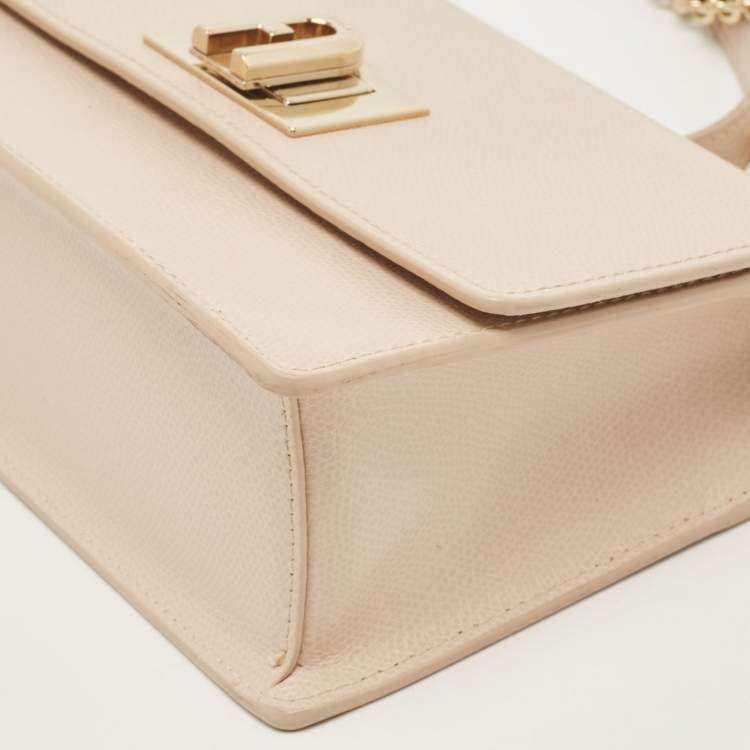 Pre Owned Furla Beige Leather Metropolis Shoulder Bag