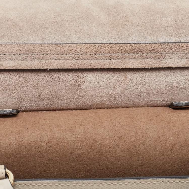 Pre Owned Furla Beige Leather Like Top Handle Bag
