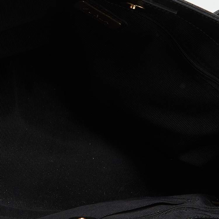 Pre Owned Furla Black Leather Linda Tote