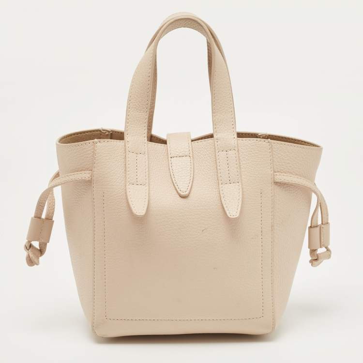 Pre Owned Furla Net Leather Mini Tote