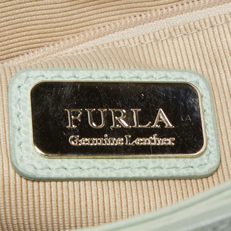 Pre Owned Furla Mint Green Leather Metropolis Shoulder Bag