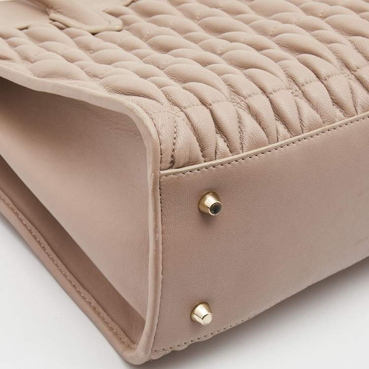 Pre Owned  Furla Pink Leather Pin Cometa Tote