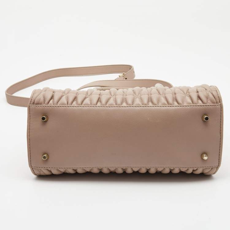 Pre Owned  Furla Pink Leather Pin Cometa Tote