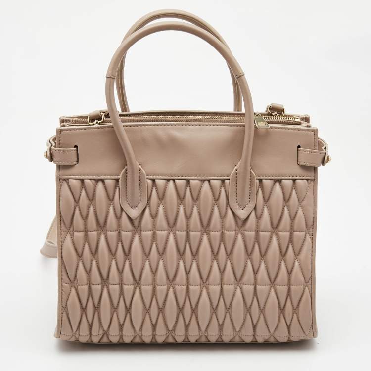 Pre Owned  Furla Pink Leather Pin Cometa Tote