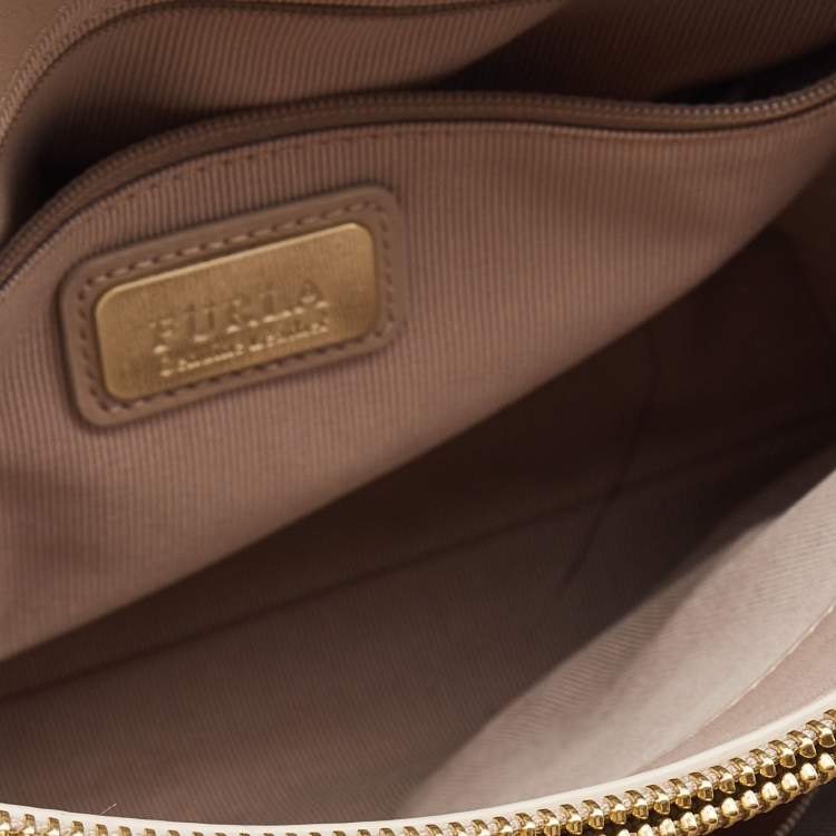 Pre Owned  Furla Pink Leather Pin Cometa Tote