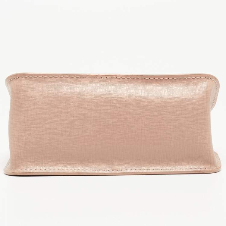 Pre Owned Furla Old Rose Leather Mini Metropolis Crossbody Bag