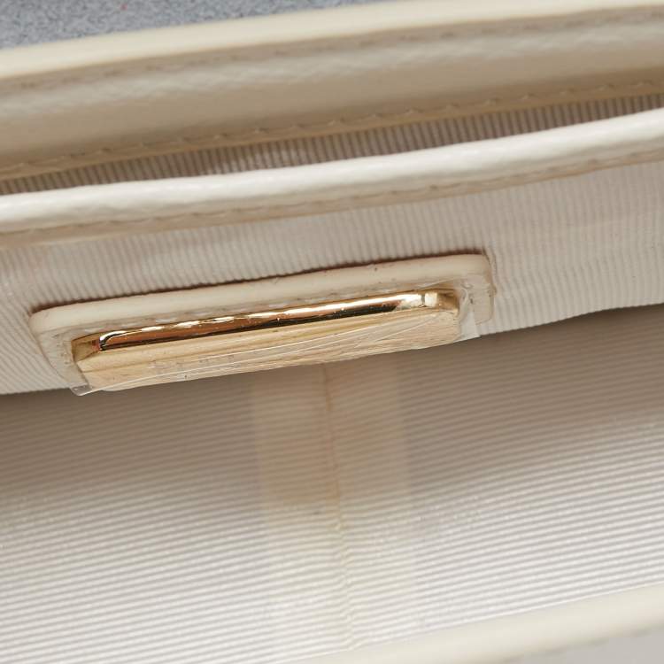 Pre Owned Furla White Leather Mini Metropolis Crossbody Bag