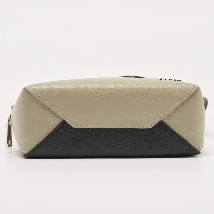 Pre Owned Furla Grey/Black Leather Amica Camera Crossbody Bag