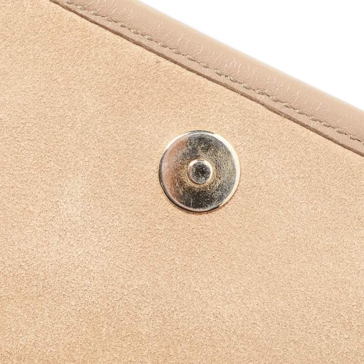 Pre Owned Furla Tri Color Leather Flap Crossbody Bag