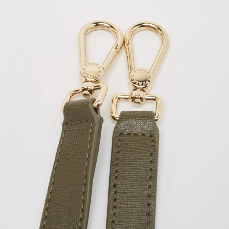 مملوكة مسبقًا Furla Olive Green Leather Small Metropolis Crossbody Bag
