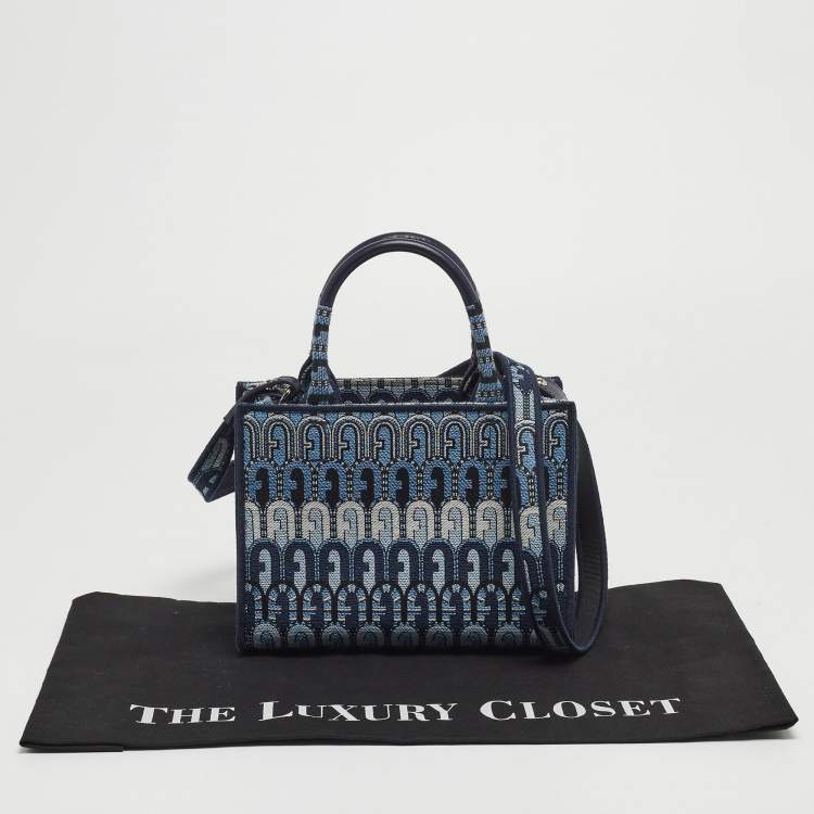 Pre Owned Furla Multicolor Jacquard Mini Opportunity Tote