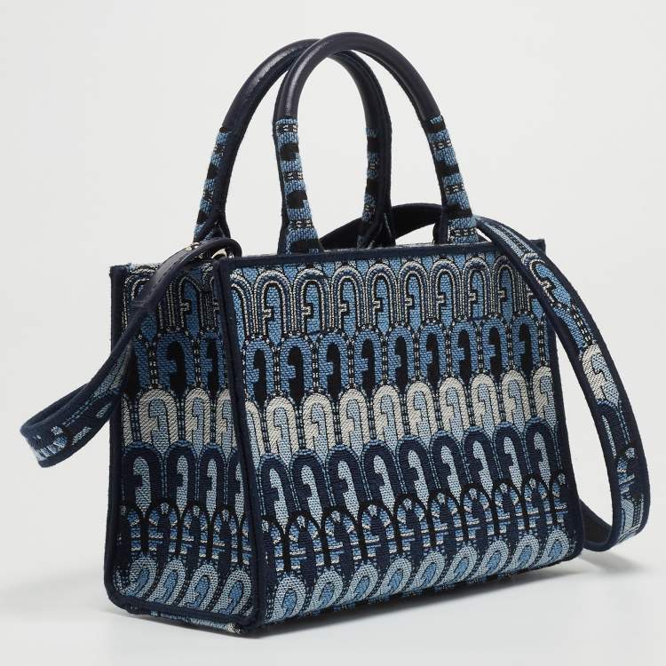 Pre Owned Furla Multicolor Jacquard Mini Opportunity Tote