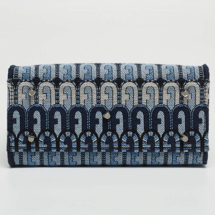 Pre Owned Furla Multicolor Jacquard Mini Opportunity Tote