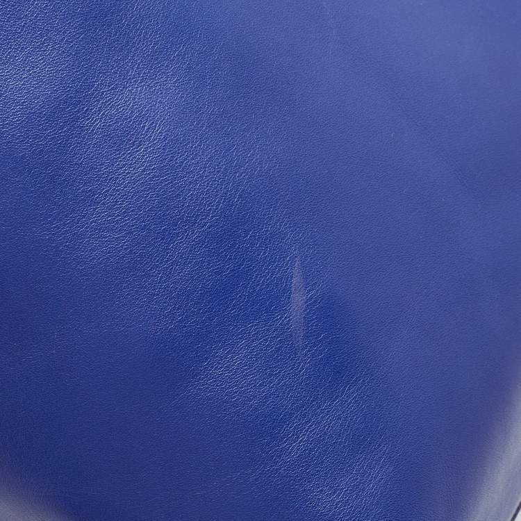 Pre Owned Furla Blue Leather Musa Tote