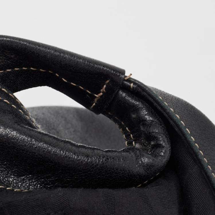 Pre Owned Furla Black Leather Elisabeth Hobo 