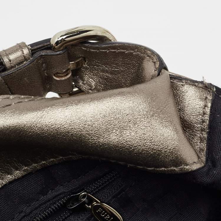 Pre Owned Furla Metallic Leather Hobo