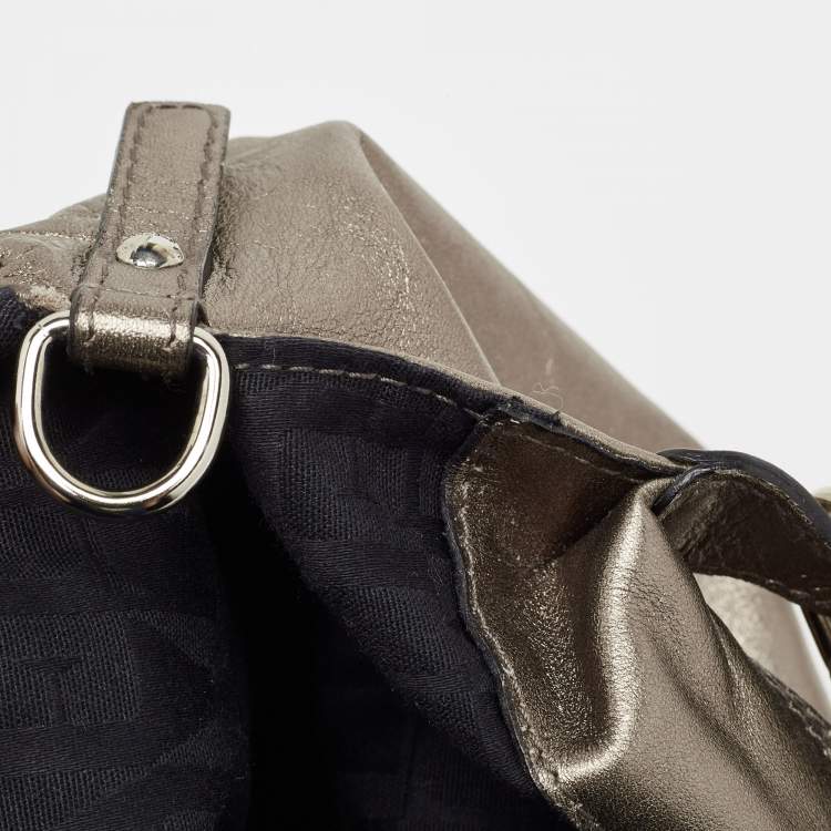 Pre Owned Furla Metallic Leather Hobo