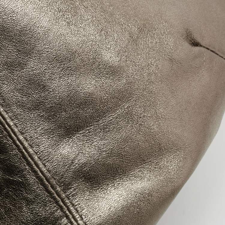 Pre Owned Furla Metallic Leather Hobo