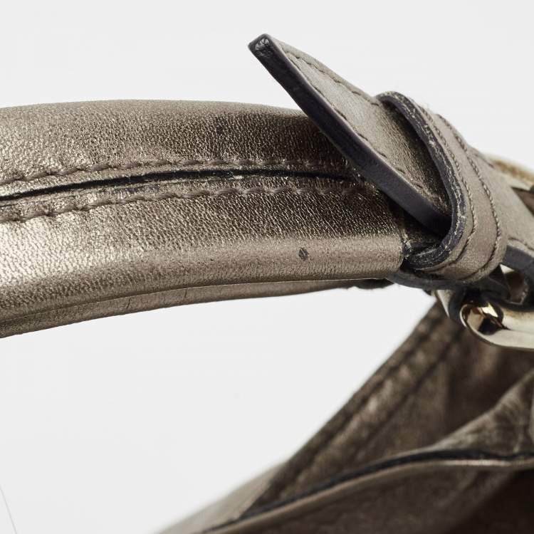 Pre Owned Furla Metallic Leather Hobo