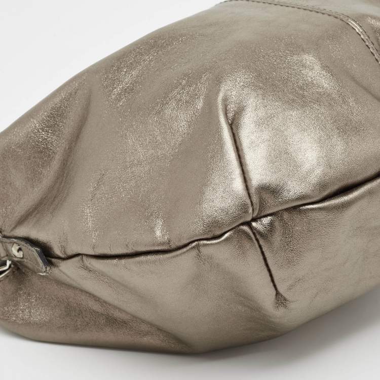 Pre Owned Furla Metallic Leather Hobo