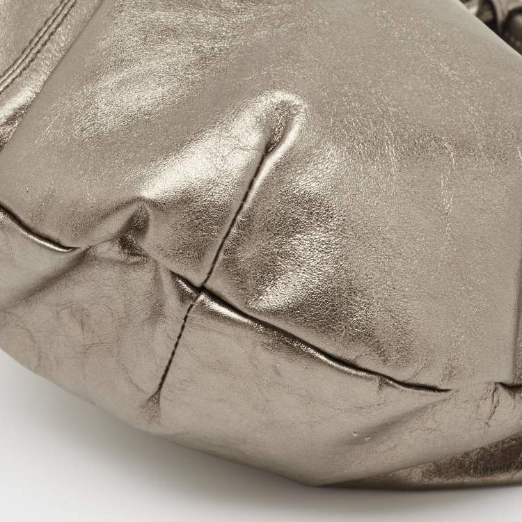 Pre Owned Furla Metallic Leather Hobo