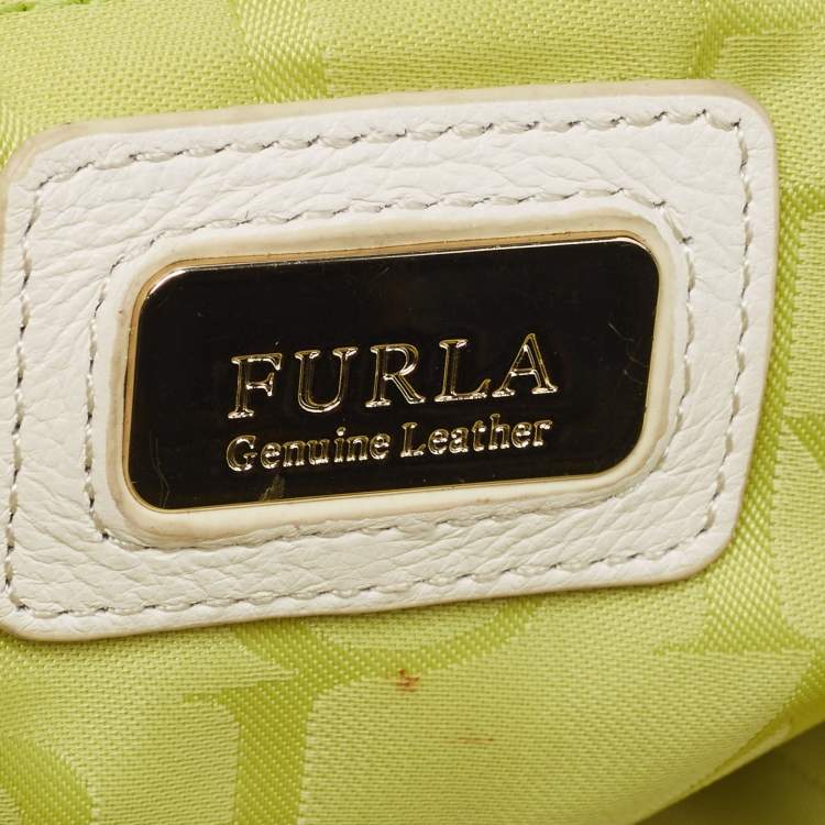 Pre Owned Furla White Leather Hobo