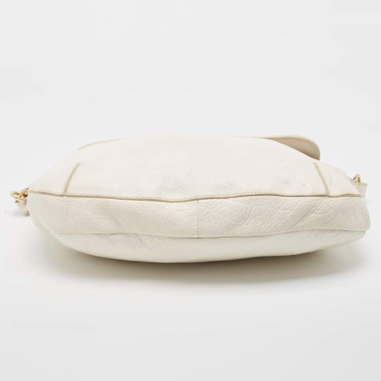 Pre Owned Furla White Leather Hobo
