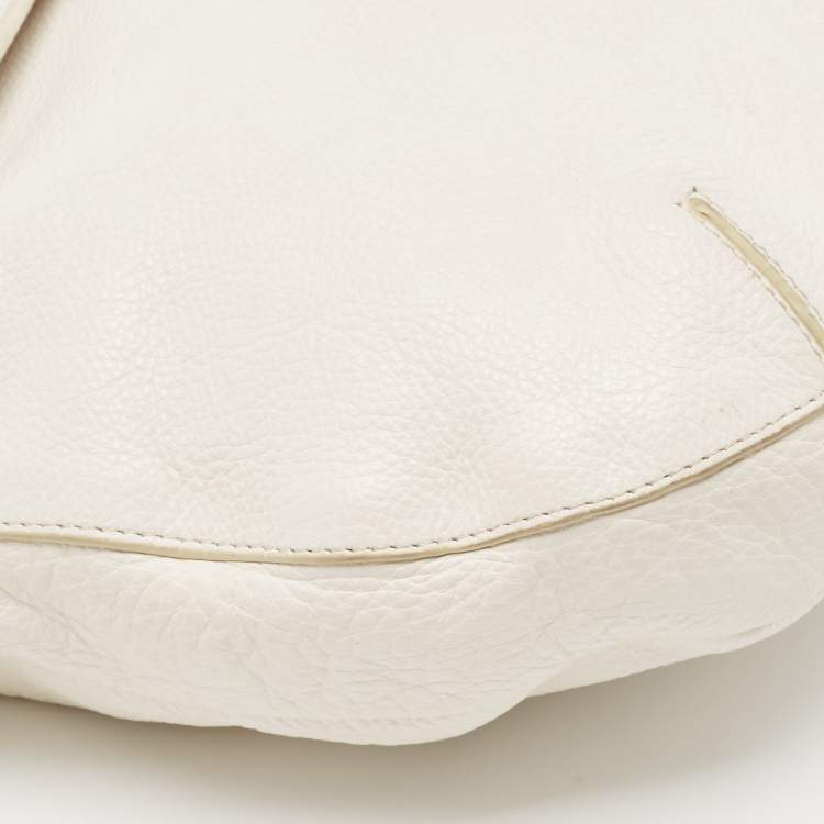 Pre Owned Furla White Leather Hobo