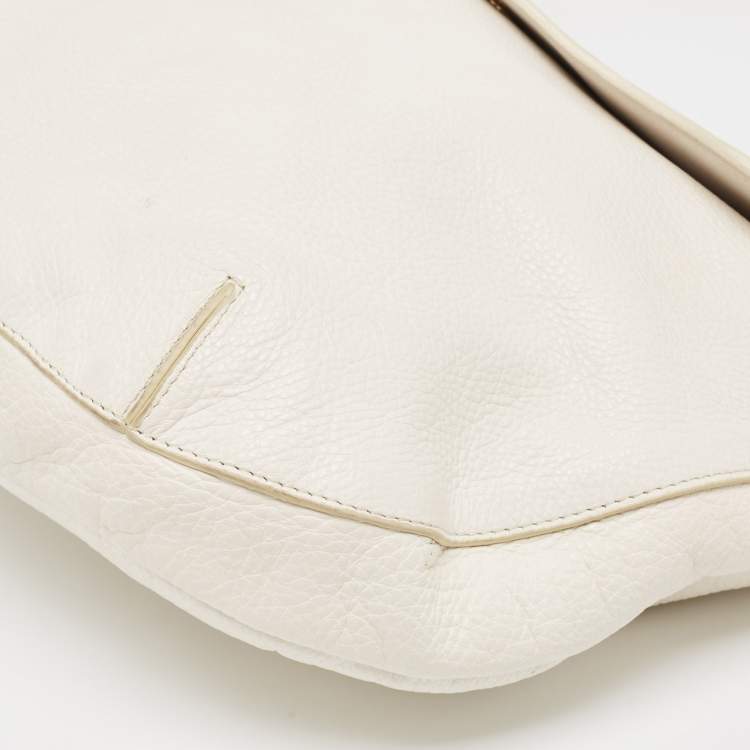 Pre Owned Furla White Leather Hobo