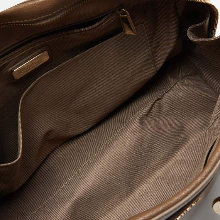 Pre Owned Furla Brown Leather Dolly Satchel