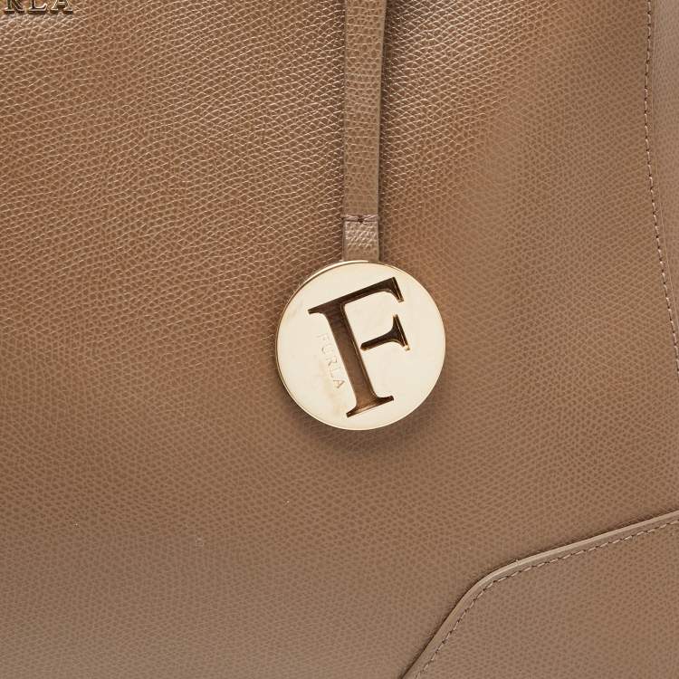 Pre Owned Furla Brown Leather Dolly Satchel