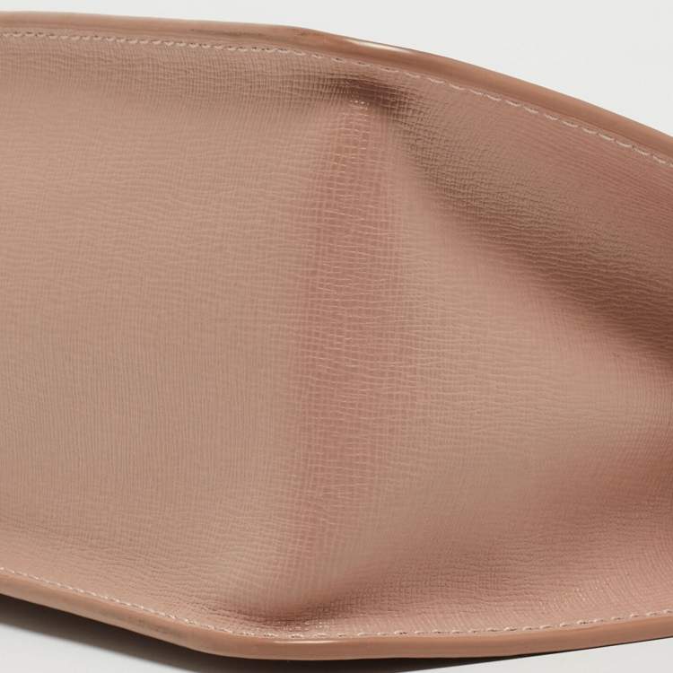 Pre Owned Furla Pink Leather Julia Top Handle Bag