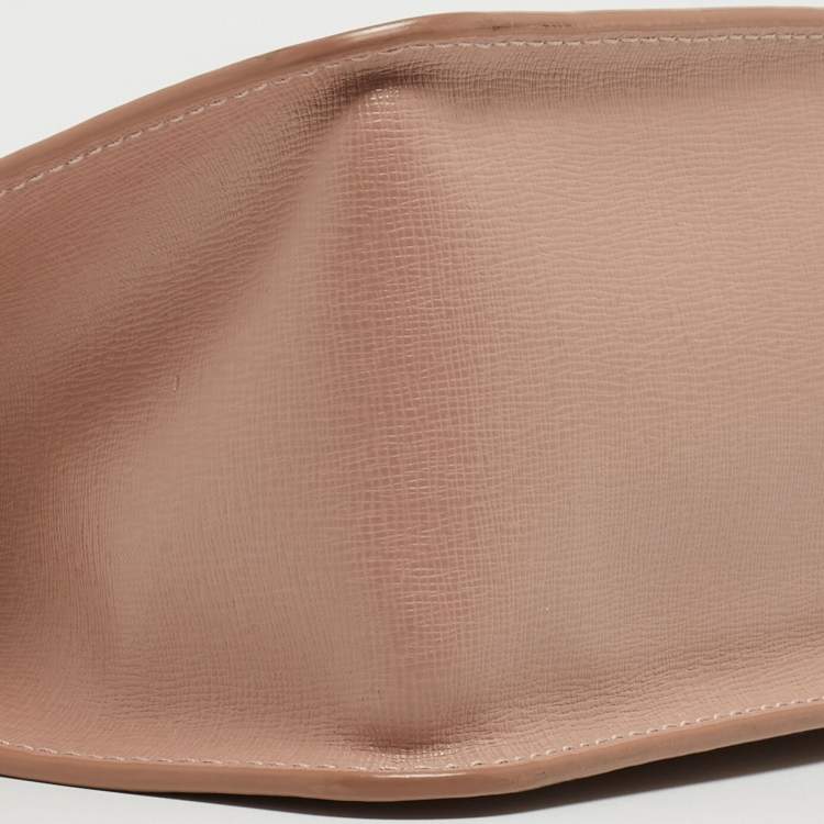 Pre Owned Furla Pink Leather Julia Top Handle Bag