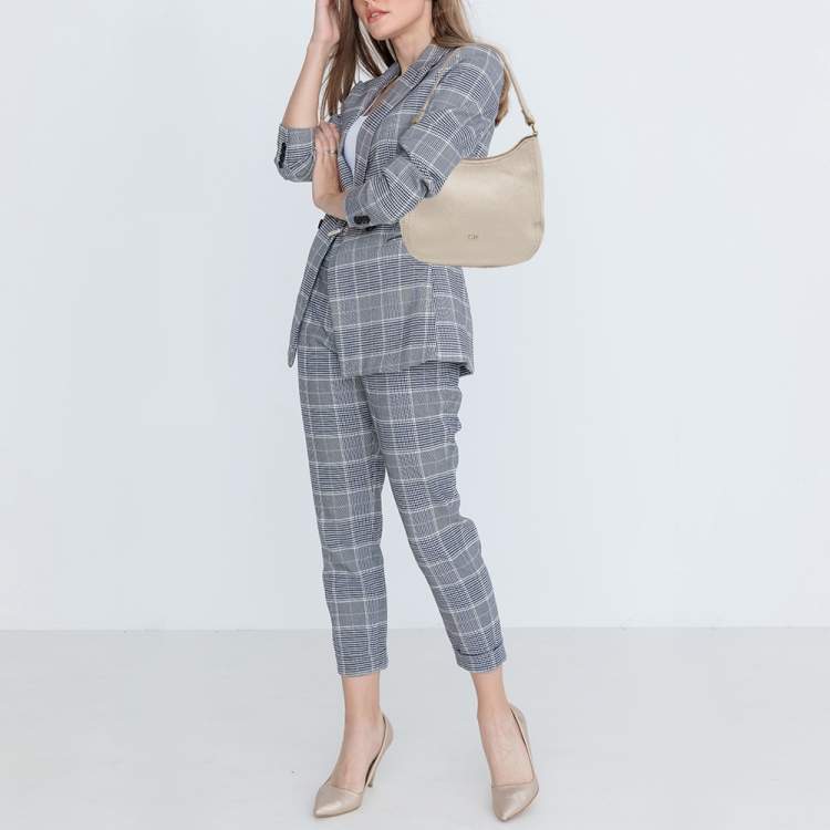 Pre Owned Furla Grey Leather Hobo