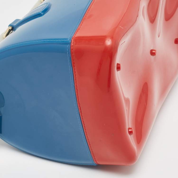 Pre Owned Furla Tricolor Rubber Candy Satchel