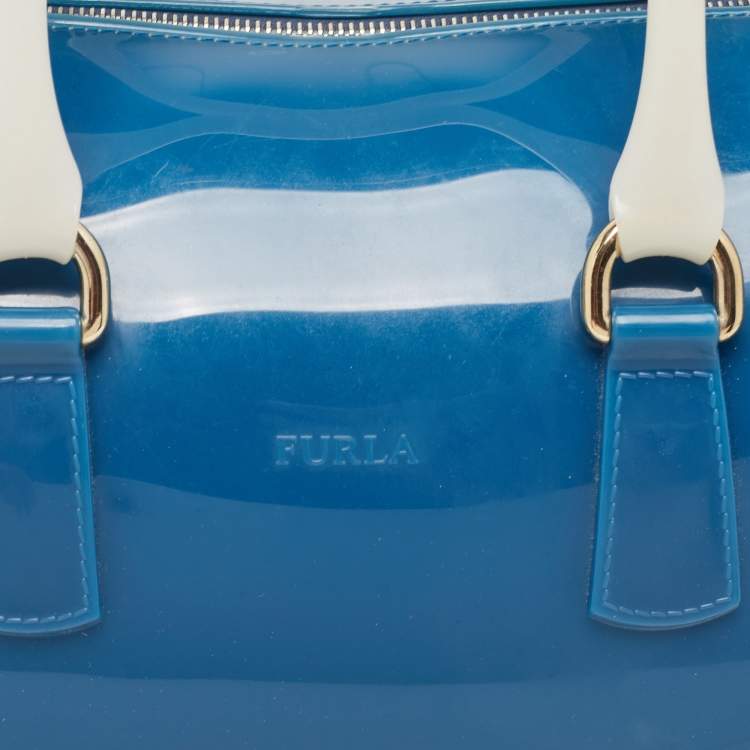 Pre Owned Furla Tricolor Rubber Candy Satchel