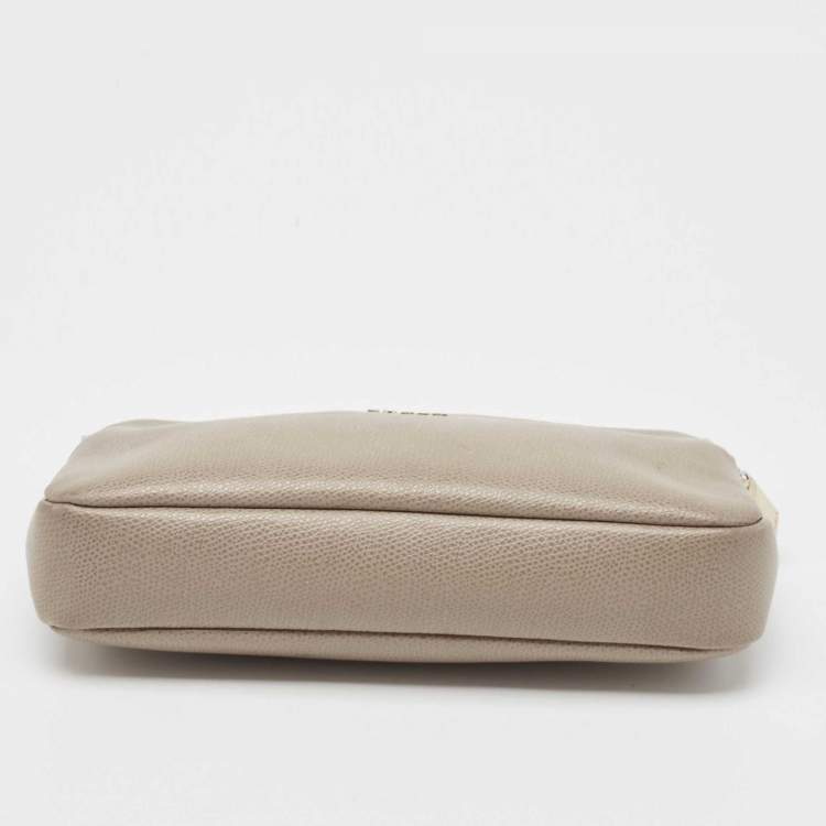 Pre Owned Furla Grey Leather Crossbody Bag