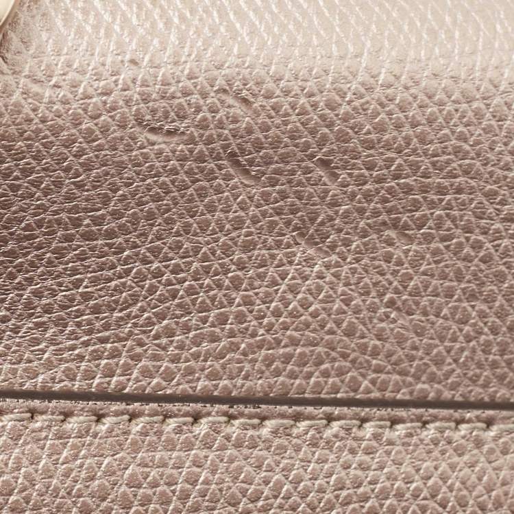 Pre Owned Furla Metallic Grey Leather 1927 Chain Shoulder Bag