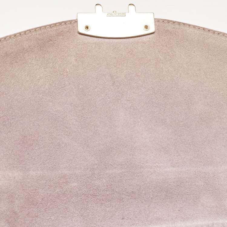 Pre Owned Furla Lilac Leather Metropolis Shoulder Bag